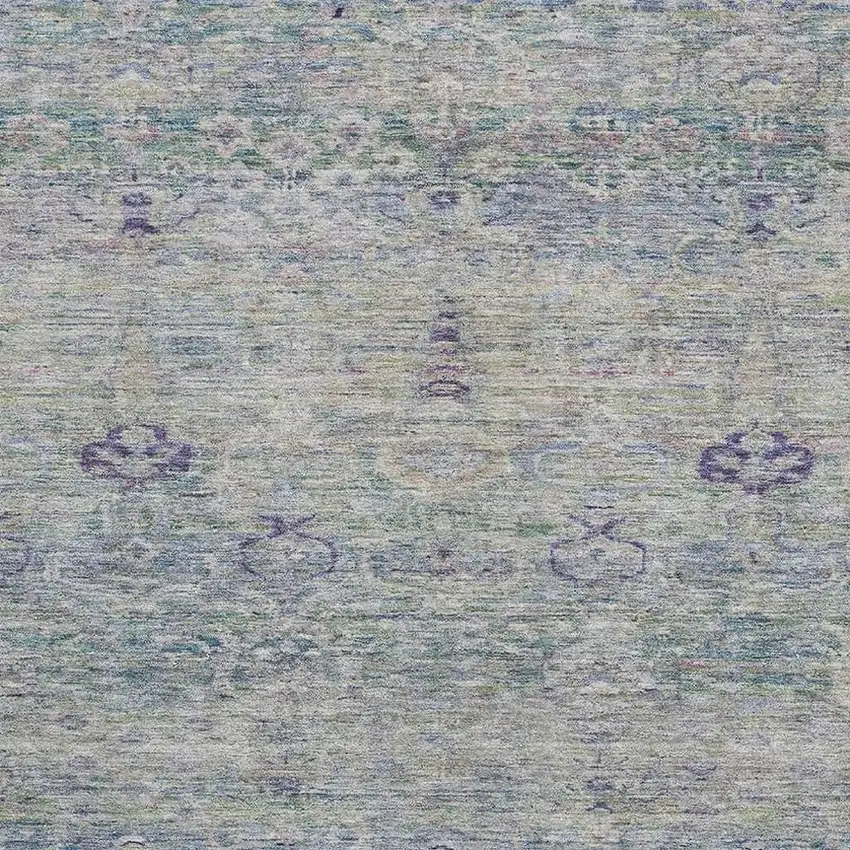 Plum And Lavender Abstract Washable Area Rug With UV Protection Photo 3