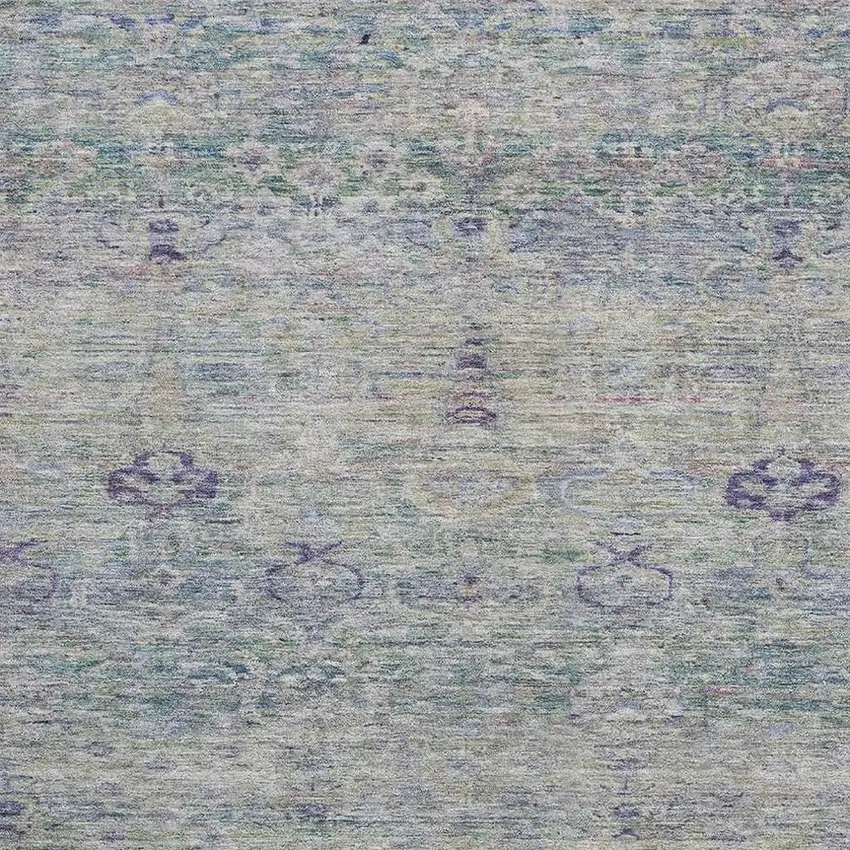 Plum And Lavender Abstract Washable Area Rug With UV Protection Photo 3