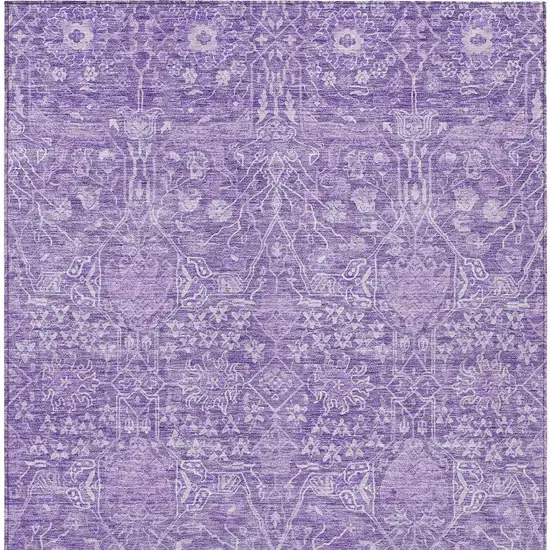 Plum And Lavender Floral Washable Indoor Outdoor Area Rug Photo 6