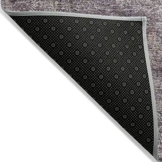 Plum And Lavender Floral Washable Indoor Outdoor Area Rug Photo 4