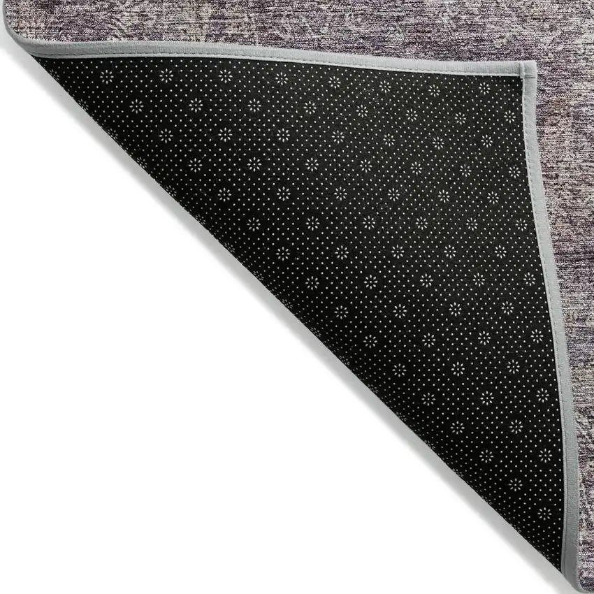 Plum And Lavender Floral Washable Indoor Outdoor Area Rug Photo 4