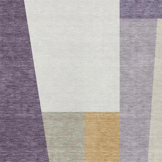 Plum And Lavender Geometric Washable Indoor Outdoor Area Rug Photo 2