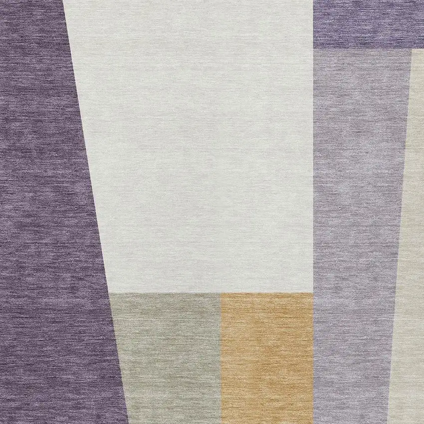 Plum And Lavender Geometric Washable Indoor Outdoor Area Rug Photo 2