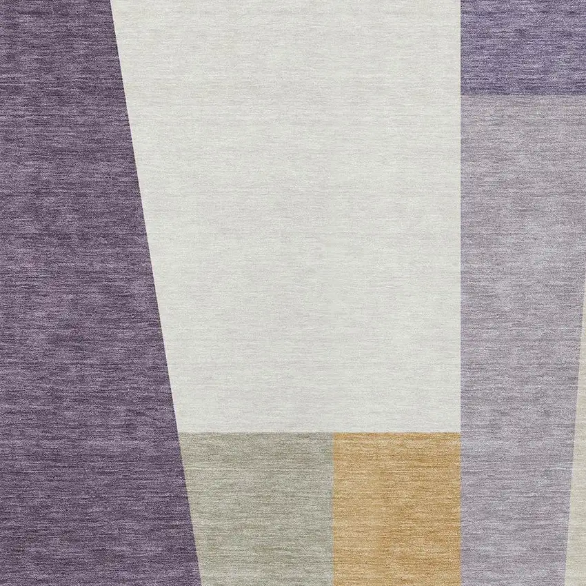 Plum And Lavender Geometric Washable Indoor Outdoor Area Rug Photo 2