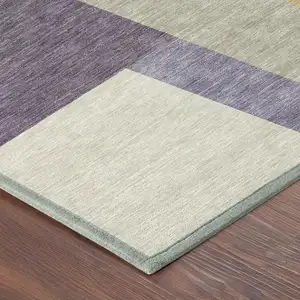 Photo of Plum And Lavender Geometric Washable Indoor Outdoor Area Rug