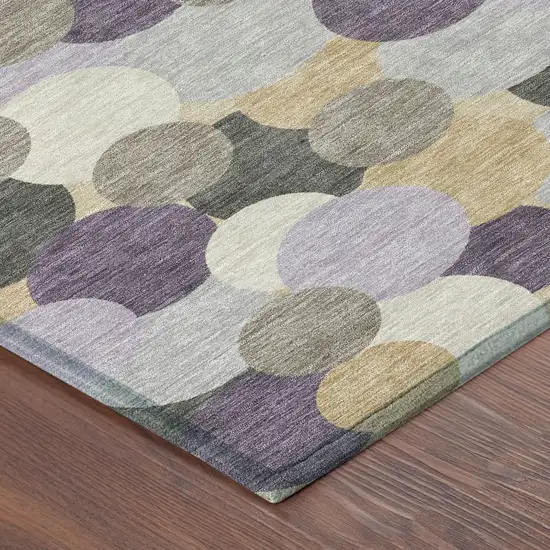 Plum And Lavender Geometric Washable Indoor Outdoor Area Rug Photo 8