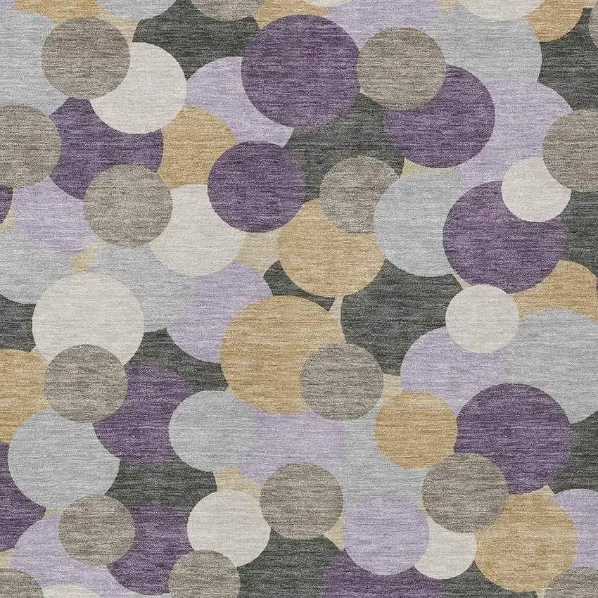Plum And Lavender Geometric Washable Indoor Outdoor Area Rug Photo 2