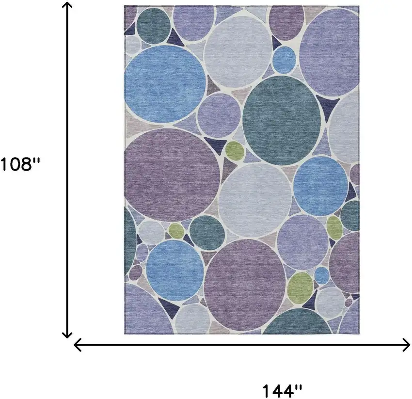Plum And Lavender Geometric Washable Indoor Outdoor Area Rug Photo 7