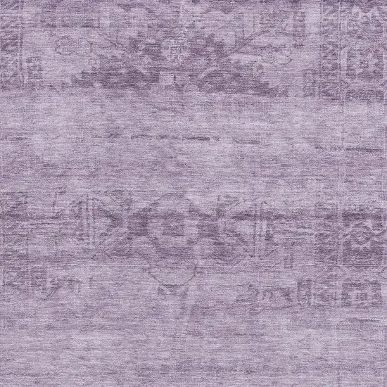 Plum And Lavender Oriental Washable Area Rug With UV Protection Photo 2