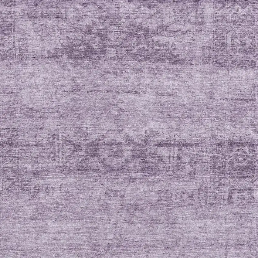 Plum And Lavender Oriental Washable Area Rug With UV Protection Photo 2