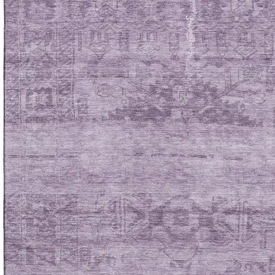 Plum And Lavender Oriental Washable Area Rug With UV Protection Photo 2
