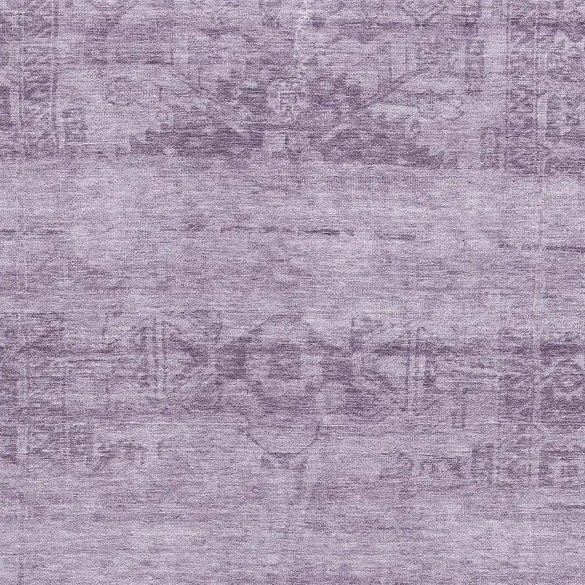 Plum And Lavender Oriental Washable Area Rug With UV Protection Photo 2