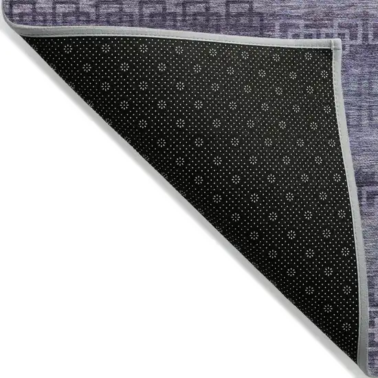 Plum And Lavender Striped Washable Indoor Outdoor Area Rug Photo 7