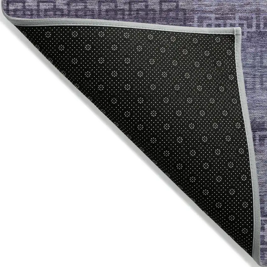Plum And Lavender Striped Washable Indoor Outdoor Area Rug Photo 7