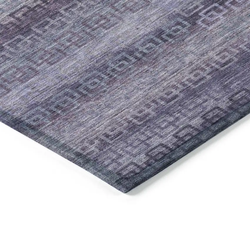 Plum And Lavender Striped Washable Indoor Outdoor Area Rug Photo 9