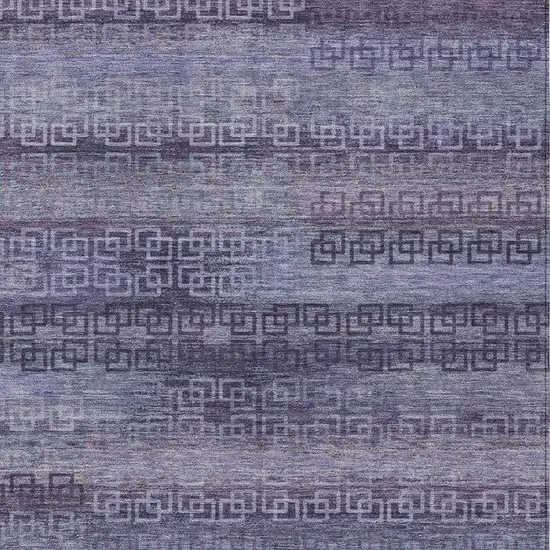 Plum And Lavender Striped Washable Indoor Outdoor Area Rug Photo 6