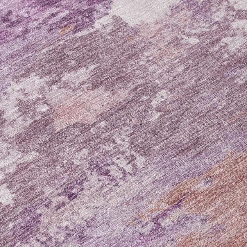 Plum And Purple Abstract Washable Indoor Outdoor Area Rug Photo 4
