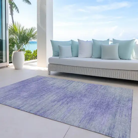 Plum And Purple Abstract Washable Indoor Outdoor Area Rug Photo 7