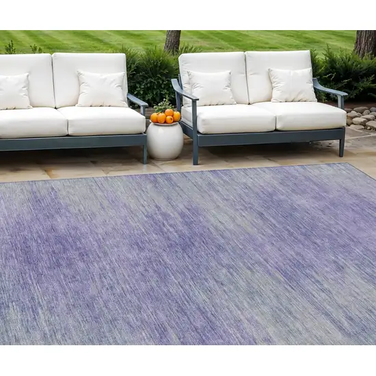 Plum And Purple Abstract Washable Indoor Outdoor Area Rug Photo 1