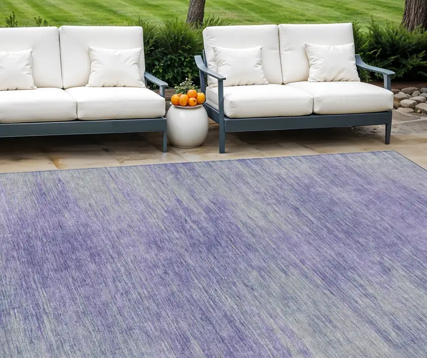 Plum And Purple Abstract Washable Indoor Outdoor Area Rug Photo 1