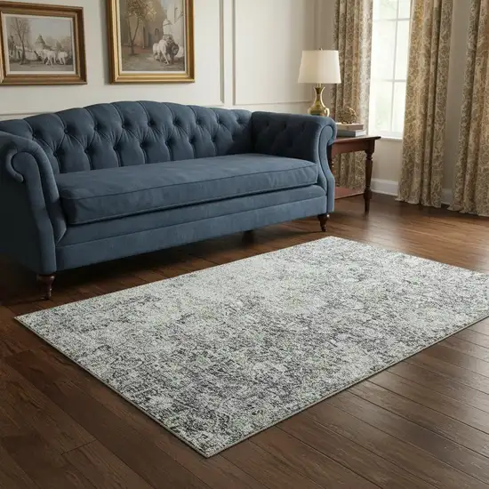 Plum And Purple Floral Washable Area Rug With UV Protection Photo 2