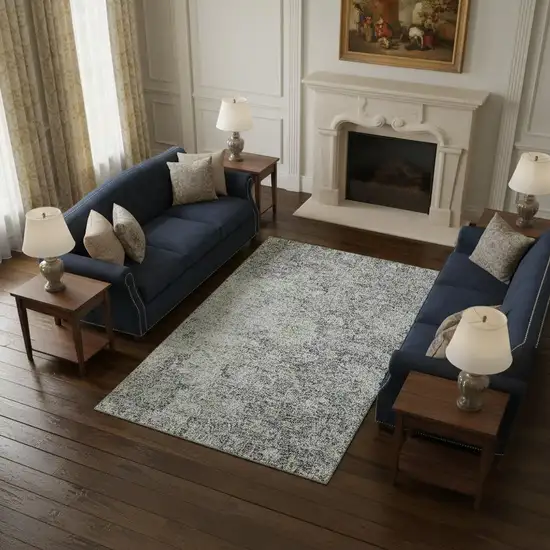 Plum And Purple Floral Washable Area Rug With UV Protection Photo 2