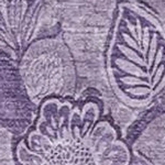 Plum And Purple Floral Washable Indoor Outdoor Area Rug Photo 3