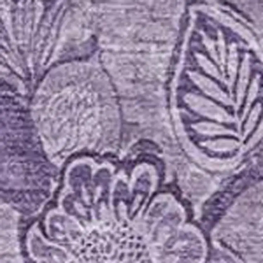 Plum And Purple Floral Washable Indoor Outdoor Area Rug Photo 3