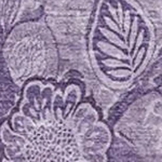 Plum And Purple Floral Washable Indoor Outdoor Area Rug Photo 3