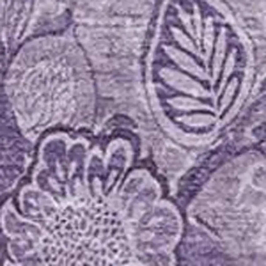 Plum And Purple Floral Washable Indoor Outdoor Area Rug Photo 3