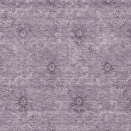 Plum And Purple Floral Washable Indoor Outdoor Area Rug Photo 6