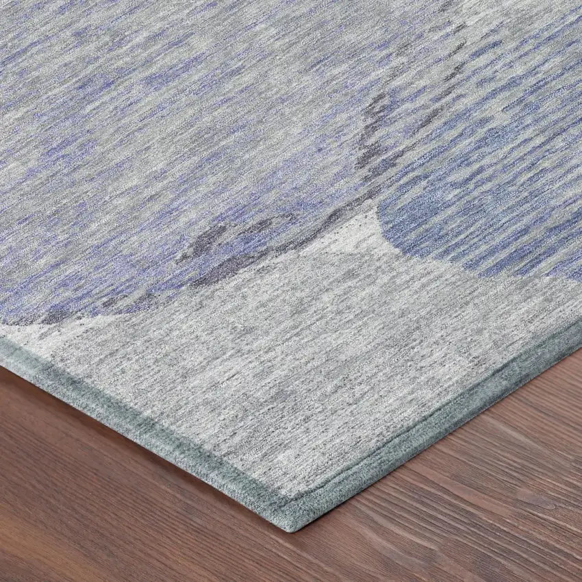 Plum And Purple Geometric Washable Indoor Outdoor Area Rug Photo 5