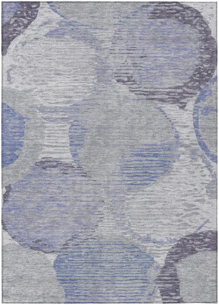 Plum And Purple Geometric Washable Indoor Outdoor Area Rug Photo 2