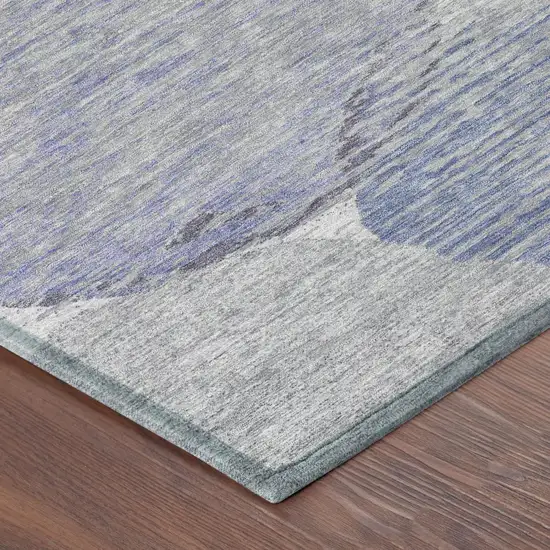 Plum And Purple Geometric Washable Indoor Outdoor Area Rug Photo 5