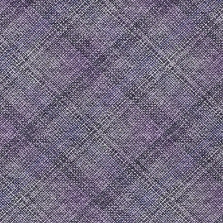 Plum And Purple Plaid Washable Indoor Outdoor Area Rug Photo 4