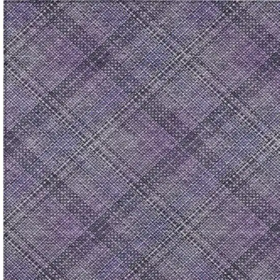 Plum And Purple Plaid Washable Indoor Outdoor Area Rug Photo 8