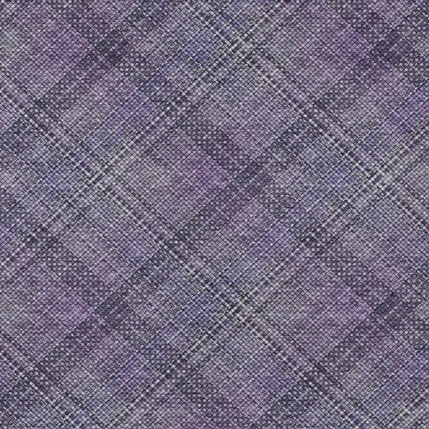 Plum And Purple Plaid Washable Indoor Outdoor Area Rug Photo 6
