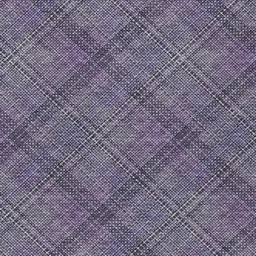 Plum And Purple Plaid Washable Indoor Outdoor Area Rug Photo 8