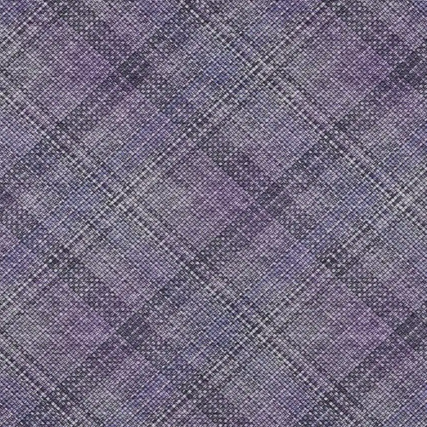 Plum And Purple Plaid Washable Indoor Outdoor Area Rug Photo 5