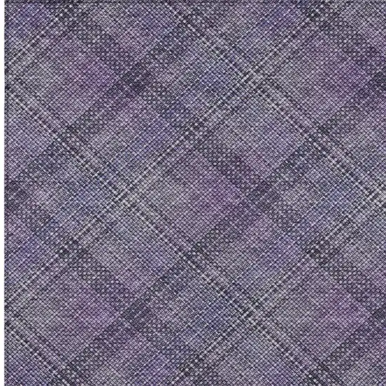 Plum And Purple Plaid Washable Indoor Outdoor Area Rug Photo 1