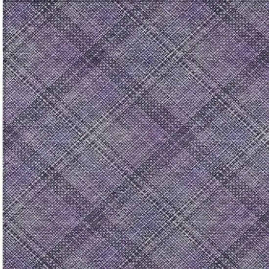 Plum And Purple Plaid Washable Indoor Outdoor Area Rug Photo 8
