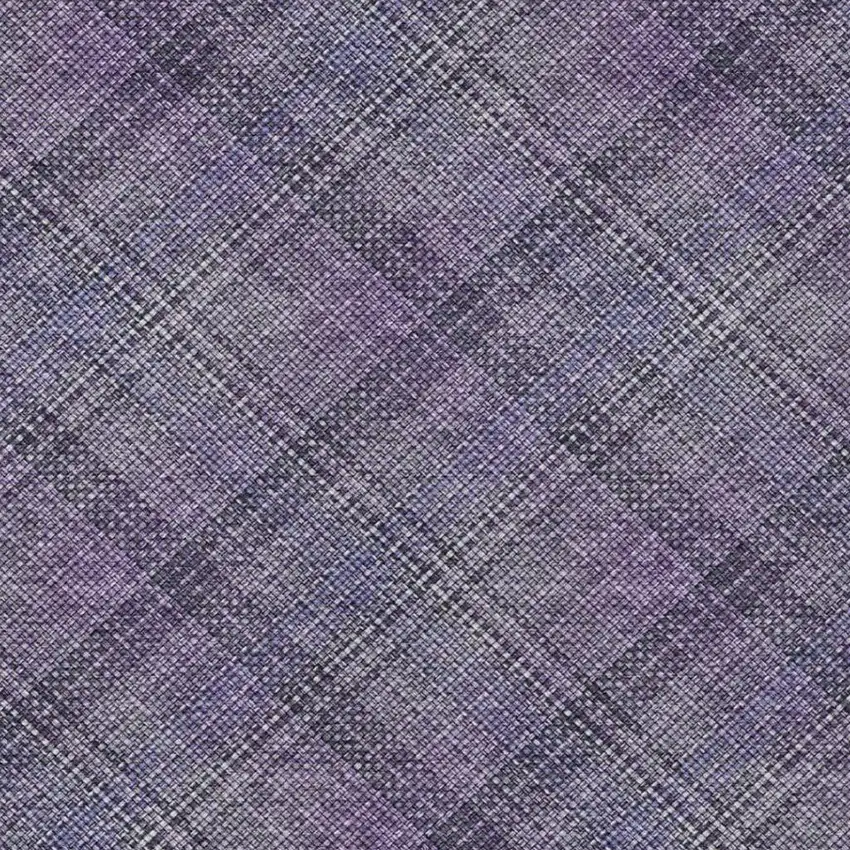 Plum And Purple Plaid Washable Indoor Outdoor Area Rug Photo 4