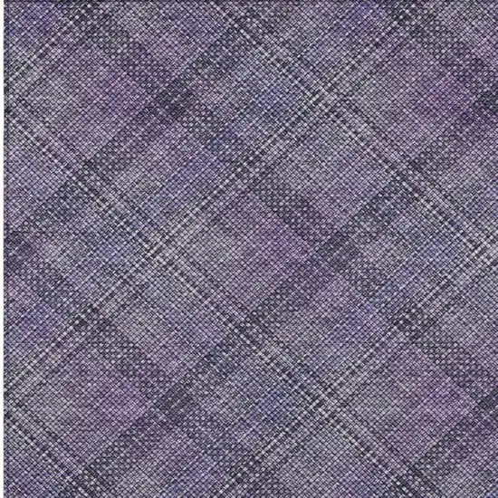 Plum And Purple Plaid Washable Indoor Outdoor Area Rug Photo 6