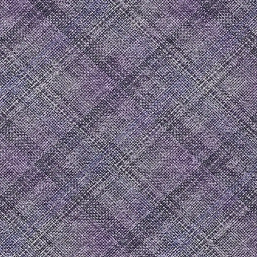 Plum And Purple Plaid Washable Indoor Outdoor Area Rug Photo 5