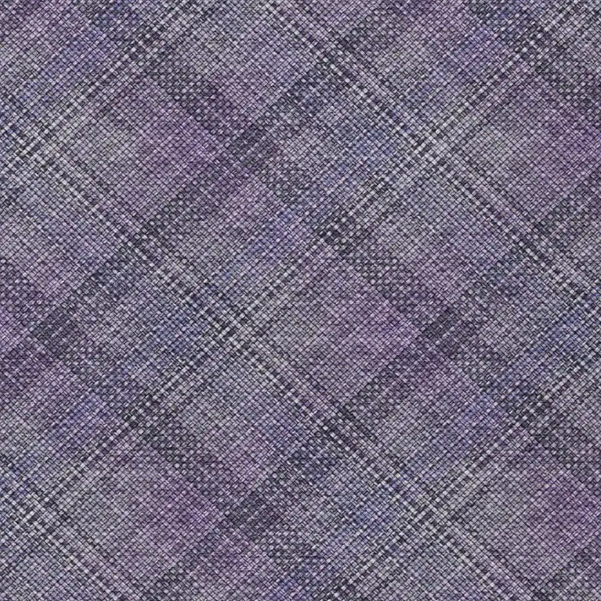 Plum And Purple Plaid Washable Indoor Outdoor Area Rug Photo 9