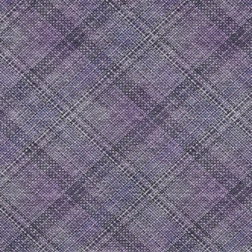 Plum And Purple Plaid Washable Indoor Outdoor Area Rug Photo 7