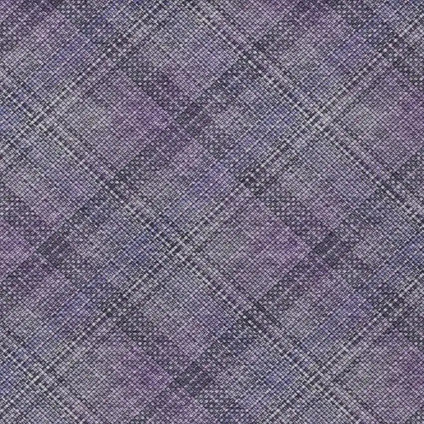 Plum And Purple Plaid Washable Indoor Outdoor Area Rug Photo 2