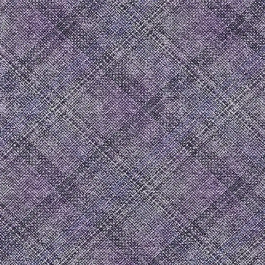 Plum And Purple Plaid Washable Indoor Outdoor Area Rug Photo 5