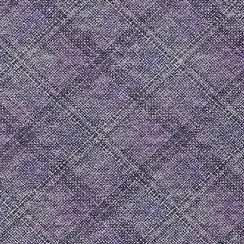 Plum And Purple Plaid Washable Indoor Outdoor Area Rug Photo 9