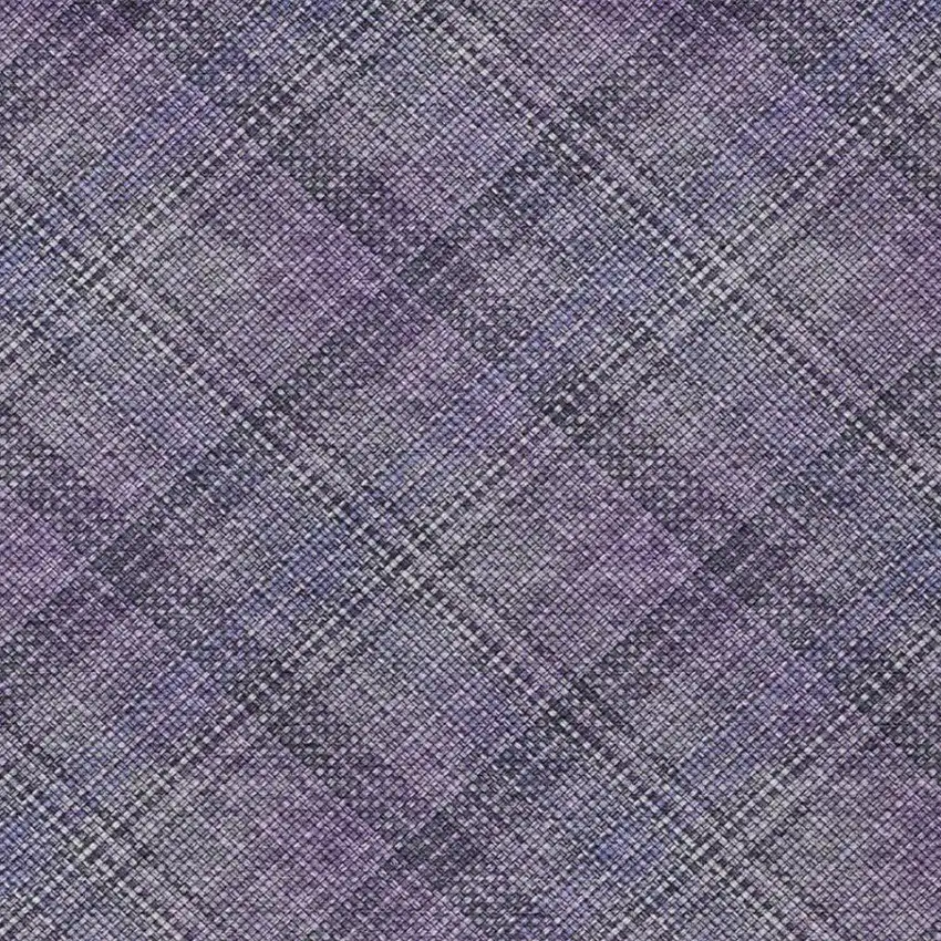 Plum And Purple Plaid Washable Indoor Outdoor Area Rug Photo 4